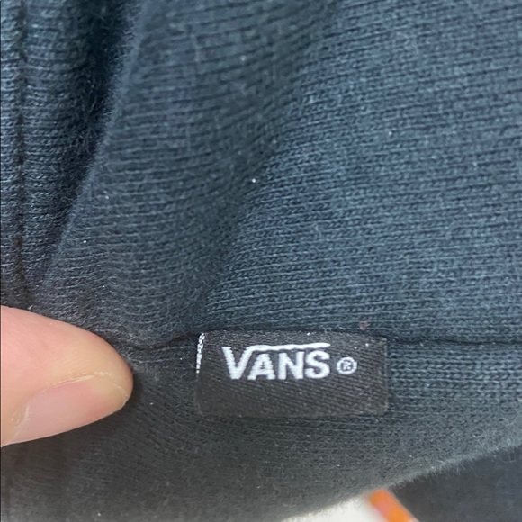 Vans “Off The Wall” Black Pullover Hoodie with Small Red Logo - Picture 5 of 6